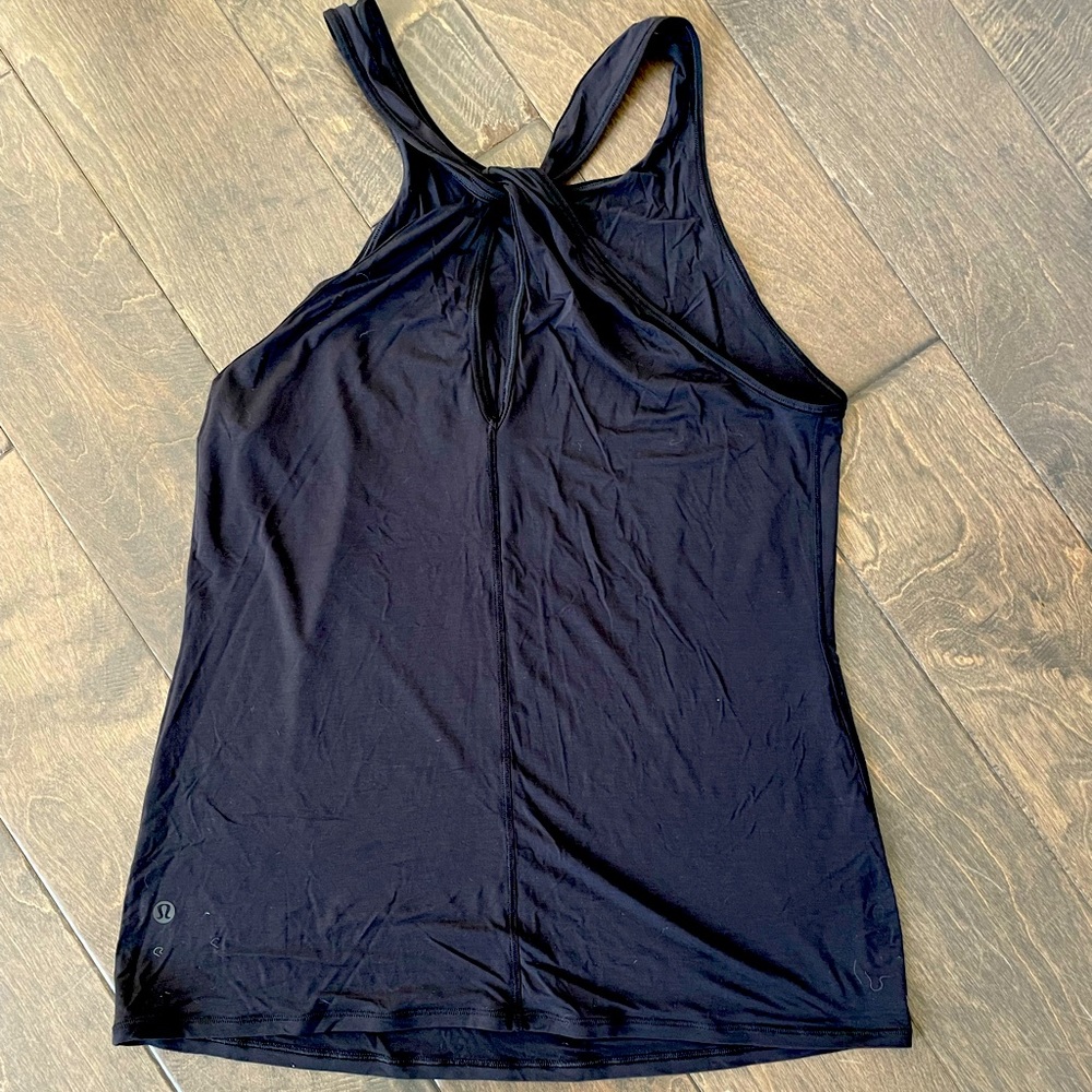 Lululemon black twist back tank - Picture 2 of 2